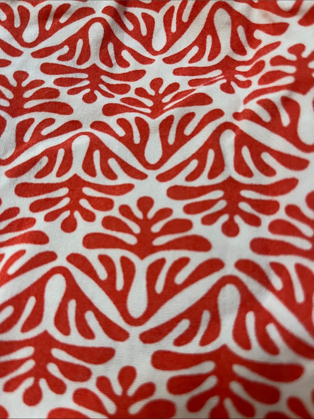 Women's Red Patterned Sleeveless TunicBreezy tunic length asymmetrical hemline. - Picture 3 of 3